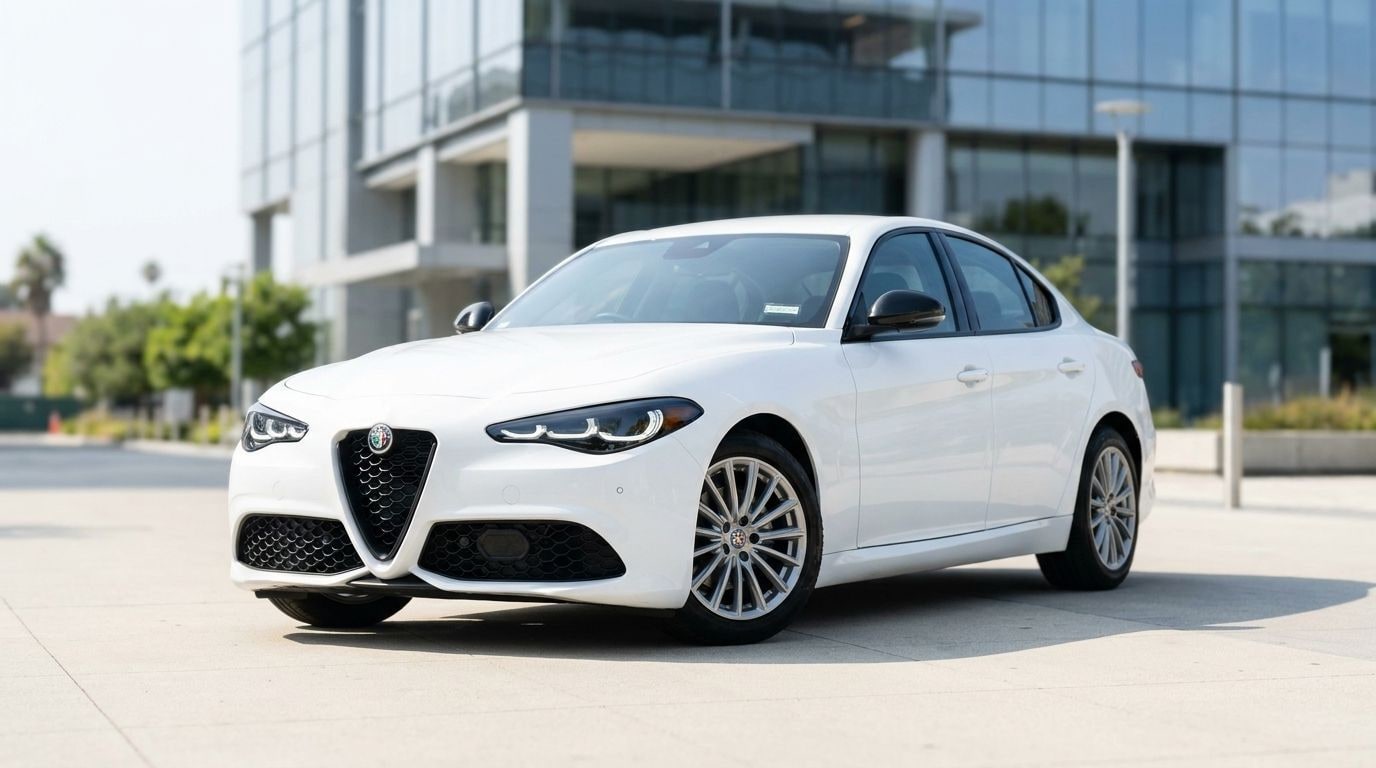 White Alfa Romeo Giulia, photo 1 of 3