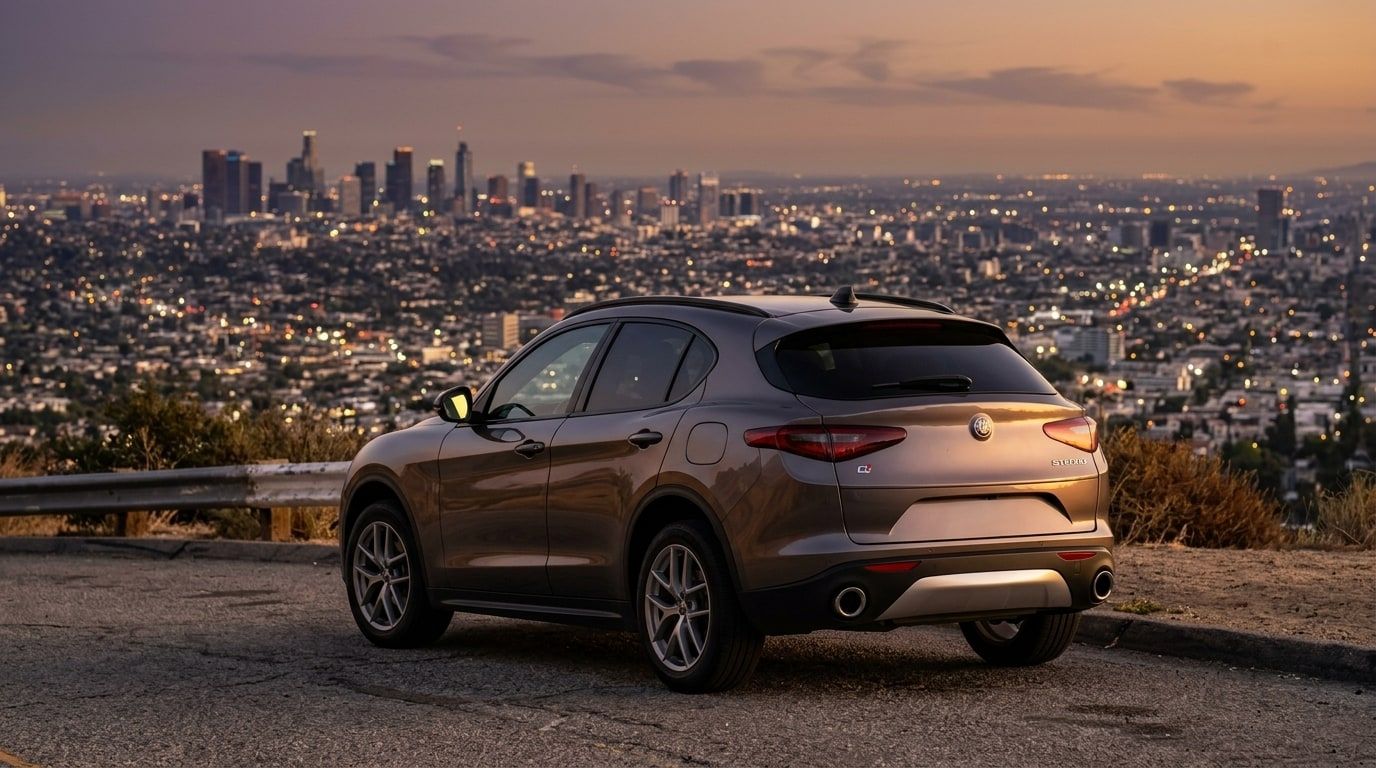 Grey Alfa Romeo Stelvio, photo 2 of 3