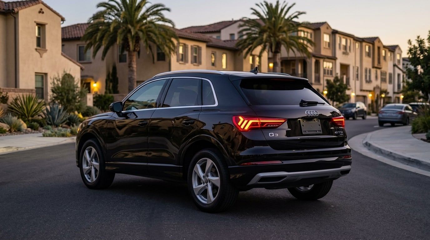 Black Audi Q3, photo 2 of 3