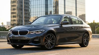 BMW 3 Series Grey rental in Los Angeles