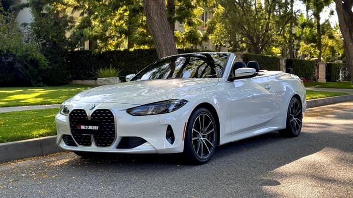 White BMW 430I rental in Los Angeles