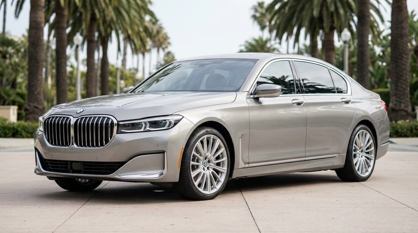 Silver BMW 7, photo 1 of 6