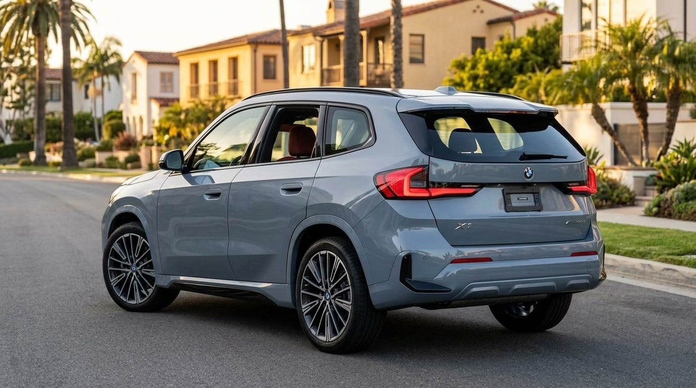 Grey BMW X1, photo 2 of 3