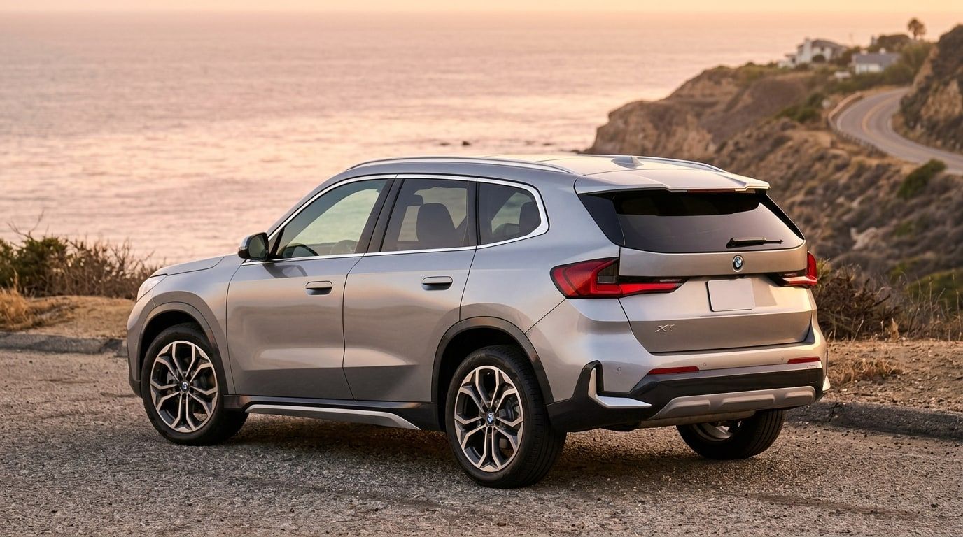Silver BMW X1, photo 2 of 3
