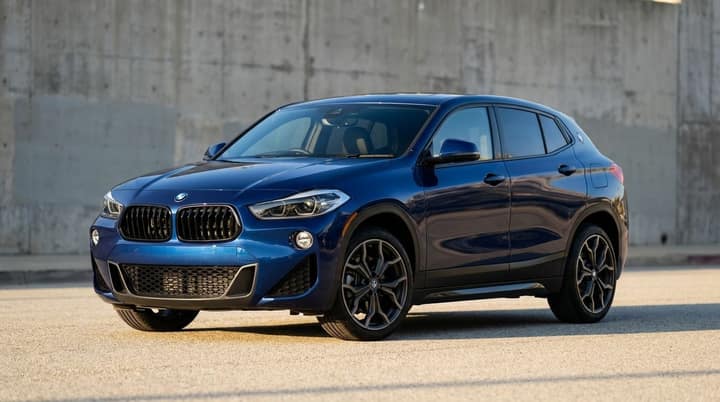 Blue BMW X2