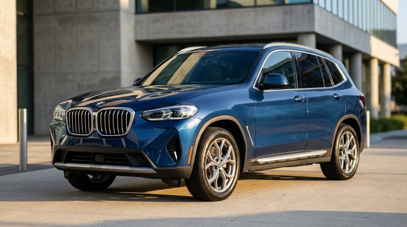 Blue BMW X3, photo 1 of 6