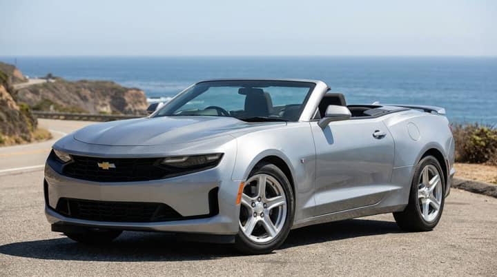 Silver Chevrolet Camaro Convertible