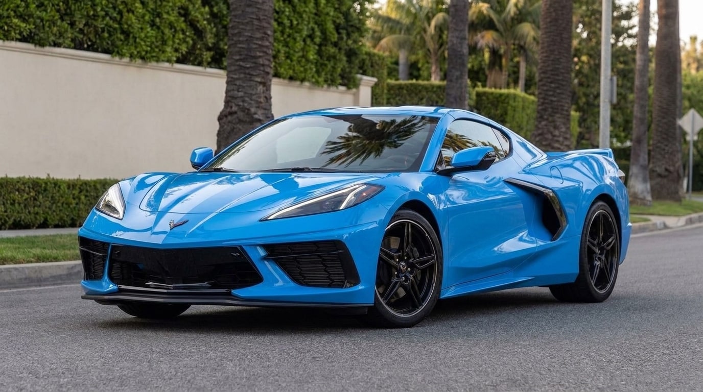Blue Chevrolet Corvette, photo 1 of 6