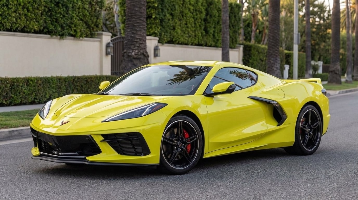 Yellow Chevrolet Corvette, photo 1 of 6