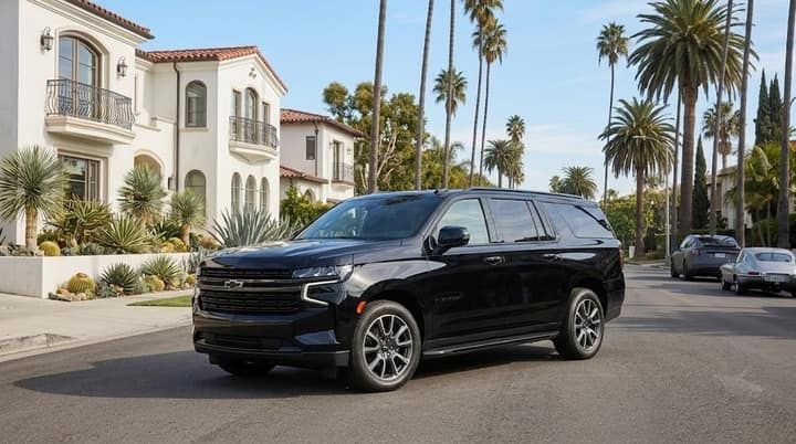 Black Chevrolet Suburban rental in Los Angeles