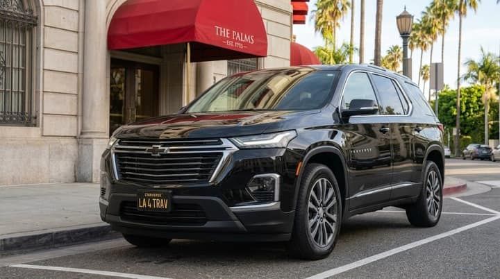Black Chevrolet Traverse rental in Los Angeles