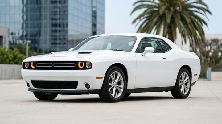 White Dodge Challenger
