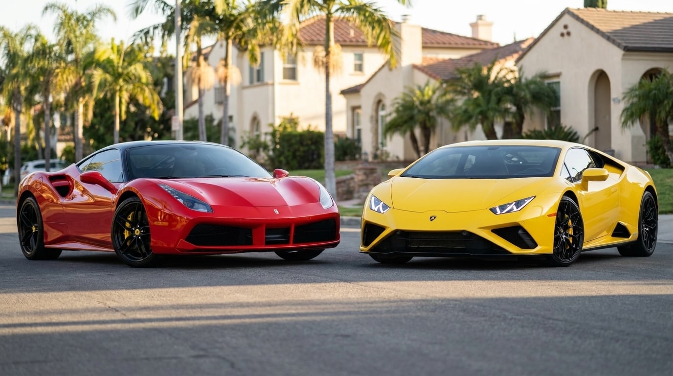 Ferrari vs Lamborghini: Settled by Two Cars in One Los Angeles Garage
