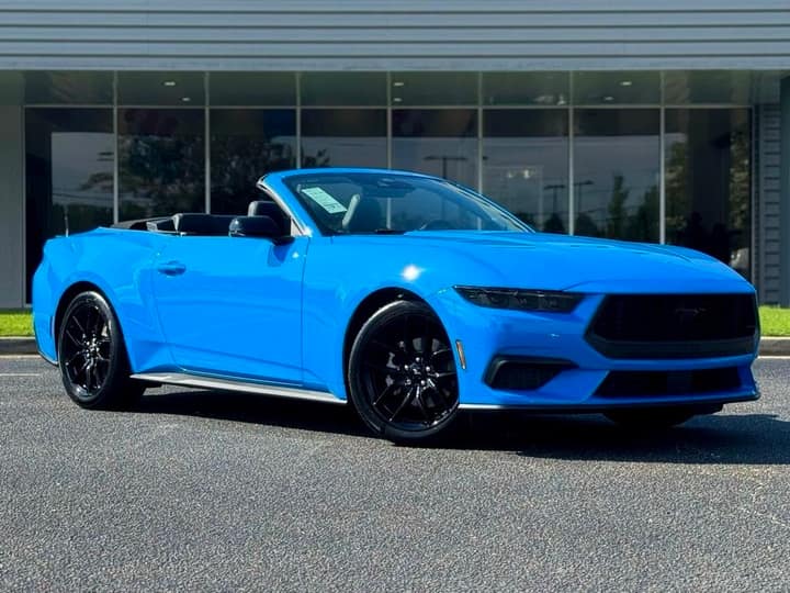 Blue Ford Mustang rental in Los Angeles