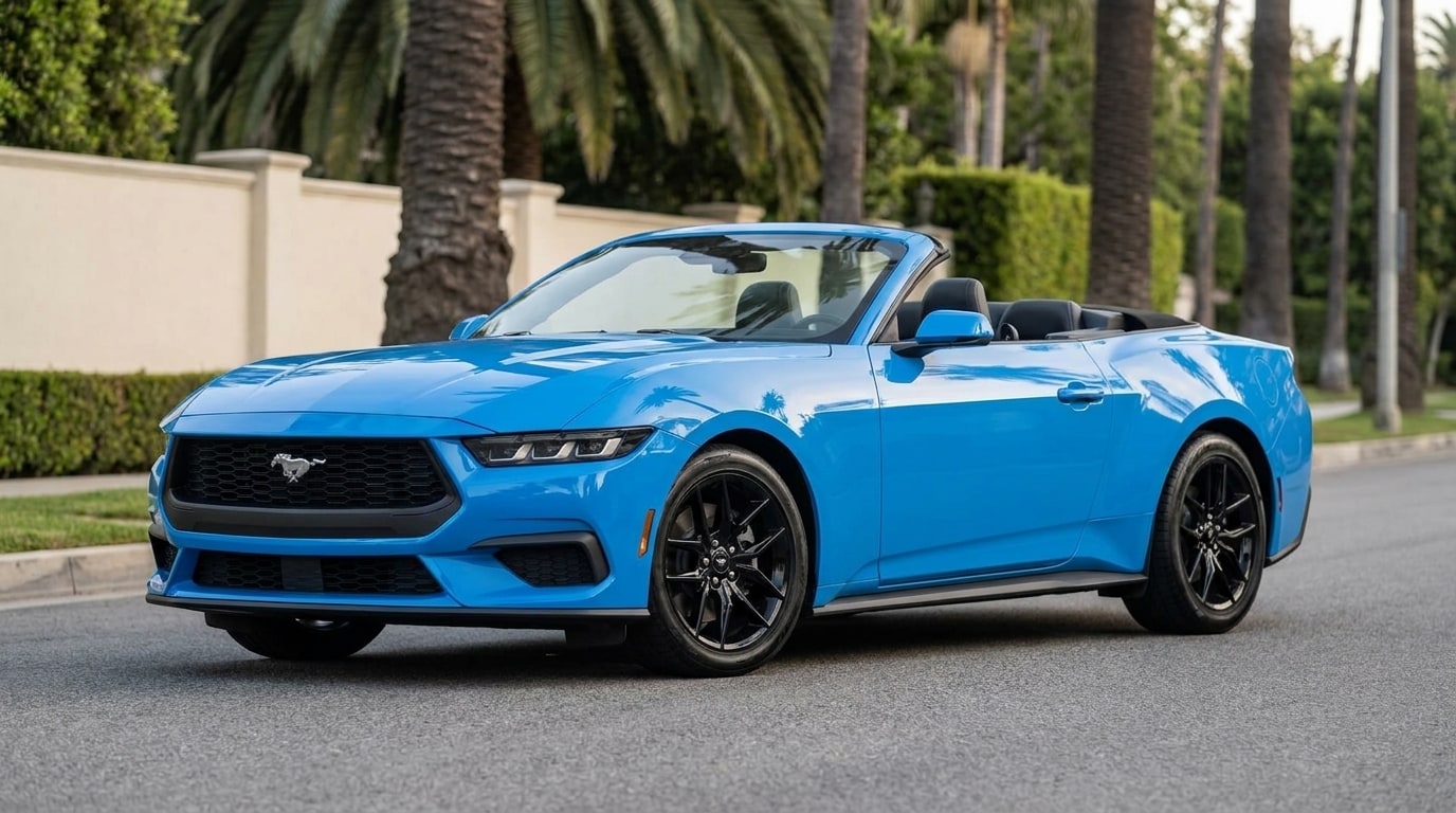 Blue Ford Mustang, photo 1 of 6