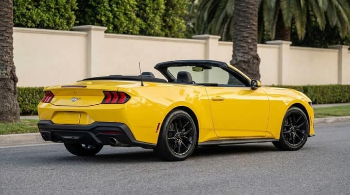 Yellow Ford Mustang rental in Los Angeles — photo 2