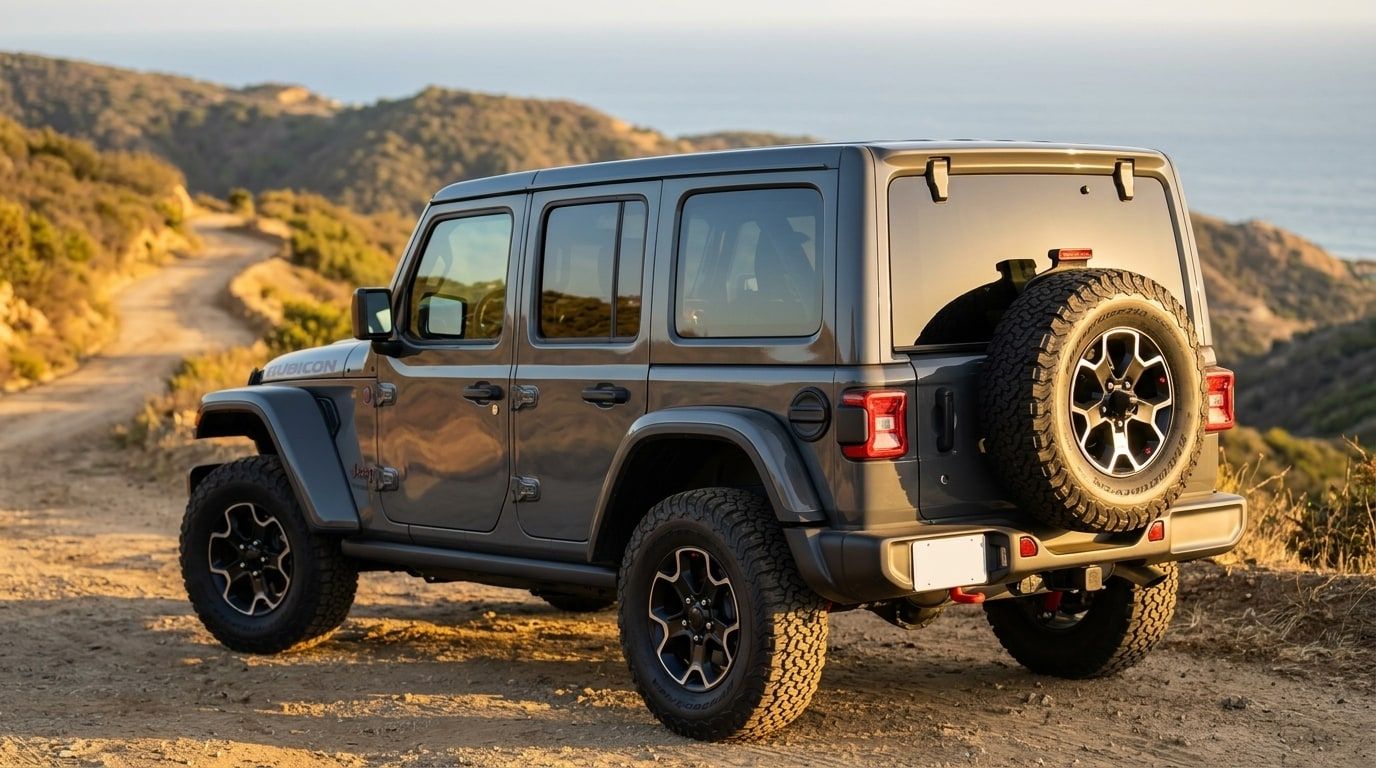 Grey Jeep Wrangler, photo 2 of 3