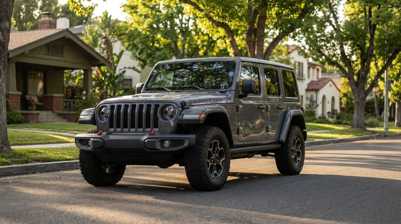 Grey Jeep Wrangler, photo 1 of 3