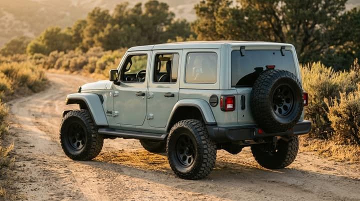 Sage Green Jeep Wrangler rental in Los Angeles — photo 2