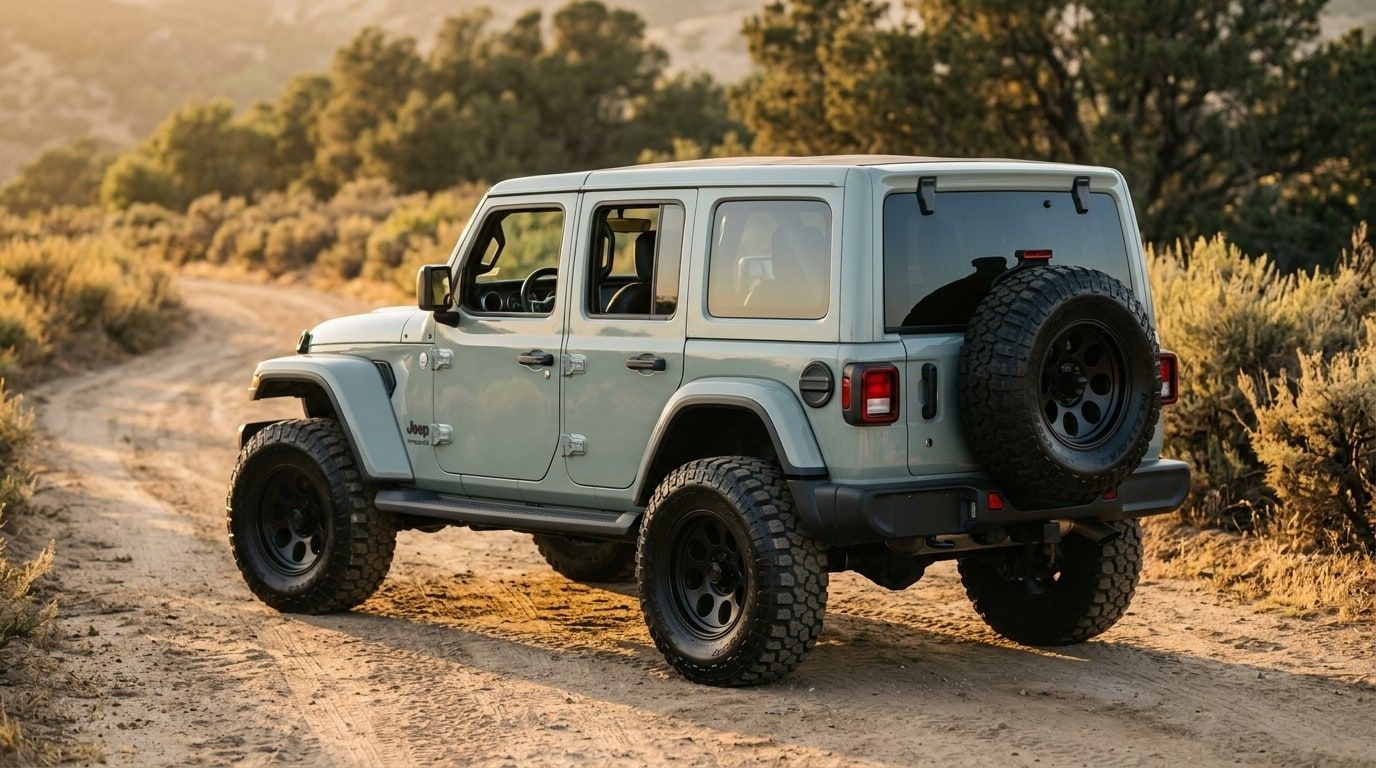 Sage Green Jeep Wrangler, photo 2 of 3