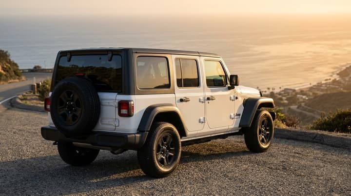 White Jeep Wrangler rental in Los Angeles — photo 2