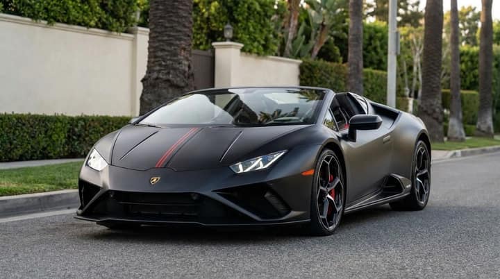 Matte Black Lamborghini Huracan Spider