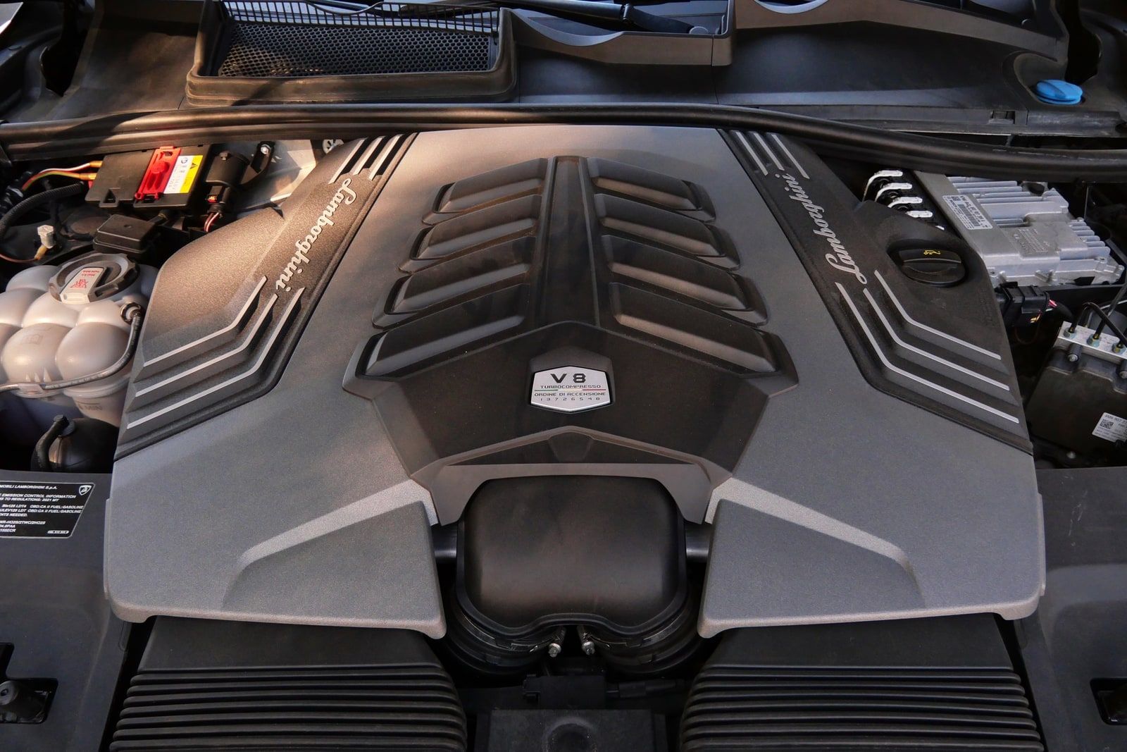 The twin-turbo V8 under the bonnet of a Lamborghini Urus
