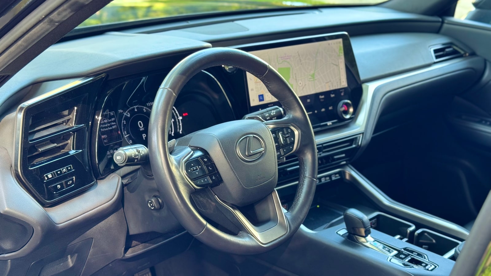 Dashboard and centre screen of the Lexus TX