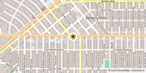 Map of the area around Beverly Wilshire