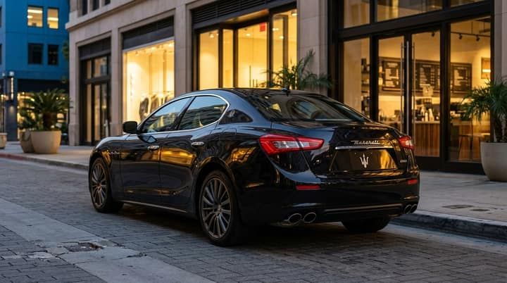 Black Maserati Ghibli rental in Los Angeles — photo 2