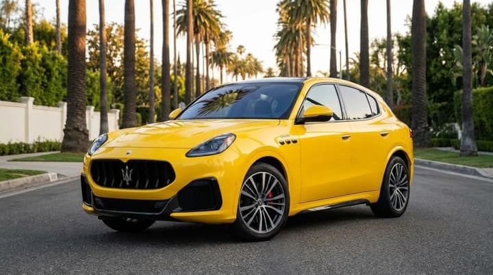 Yellow Maserati Grecale
