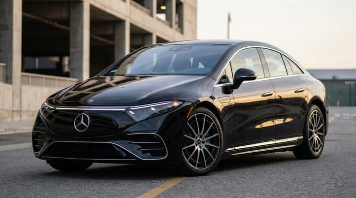 Black Mercedes EQS