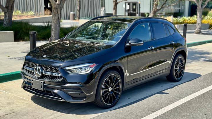 Black Mercedes GLA rental in Los Angeles