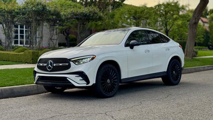 White Mercedes GLC rental in Los Angeles