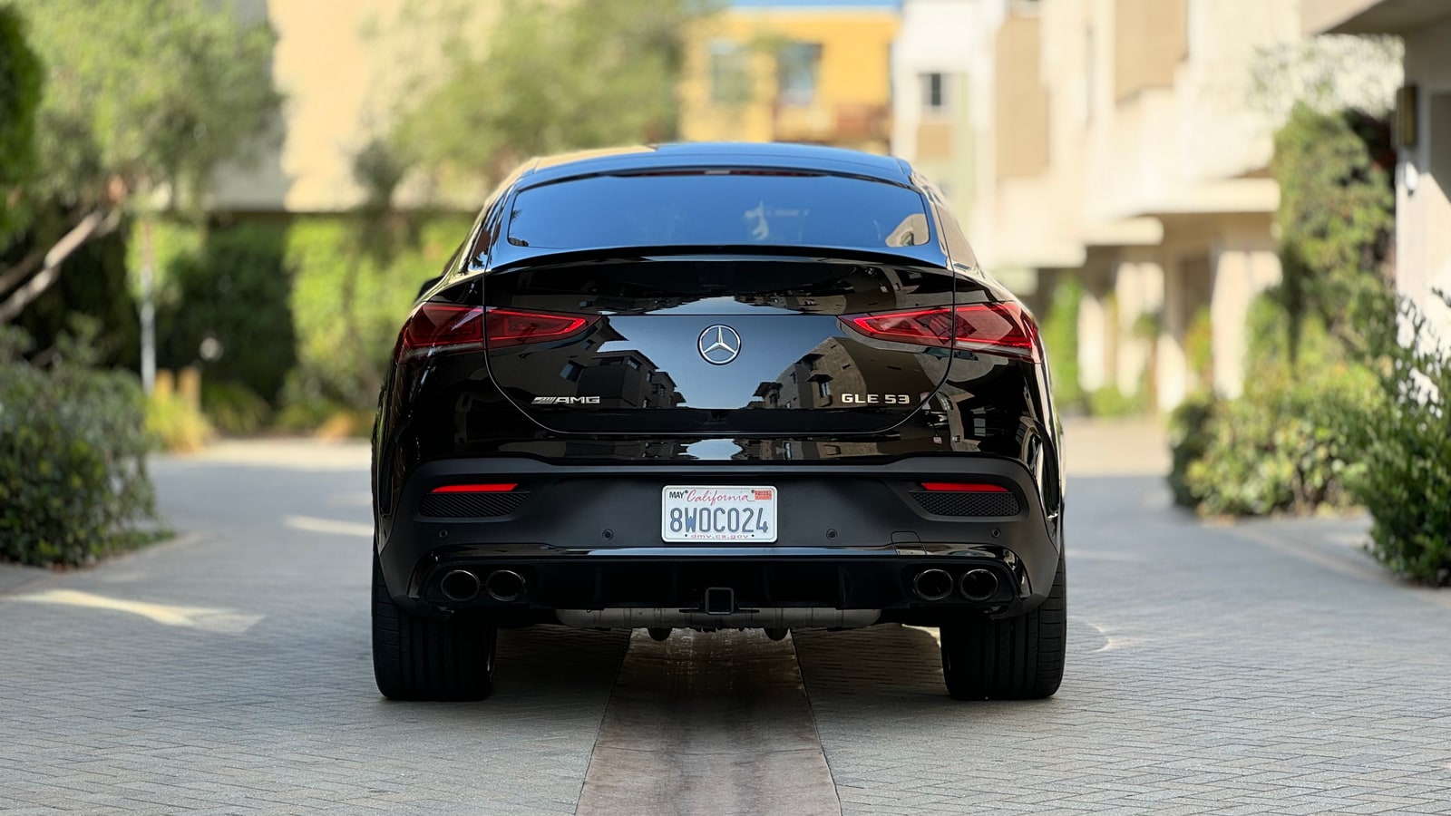 Rear of the black Mercedes-AMG GLE 53
