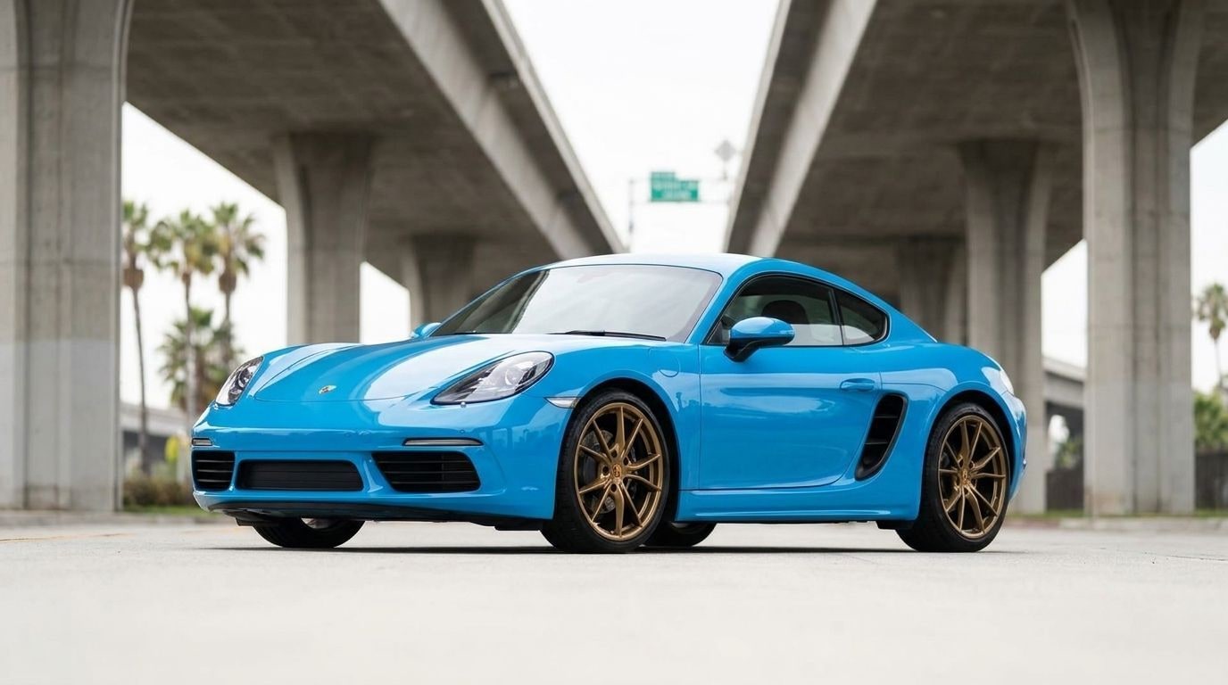 Blue Porsche 718 Cayman, photo 1 of 6