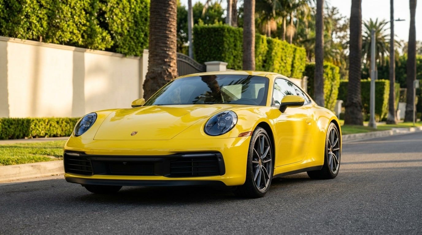 Yellow Porsche 911, photo 1 of 6