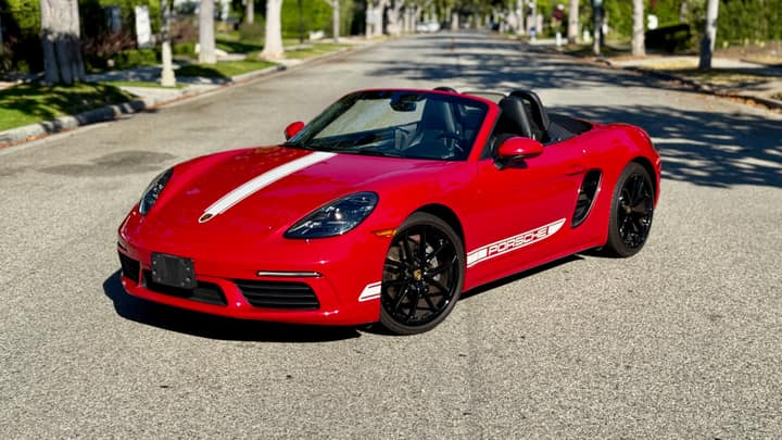 Red Porsche Boxster Convertible rental in Los Angeles