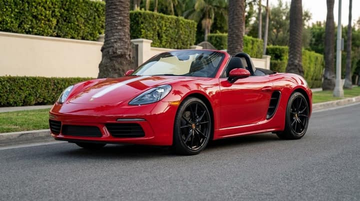 Red Porsche Boxster Convertible