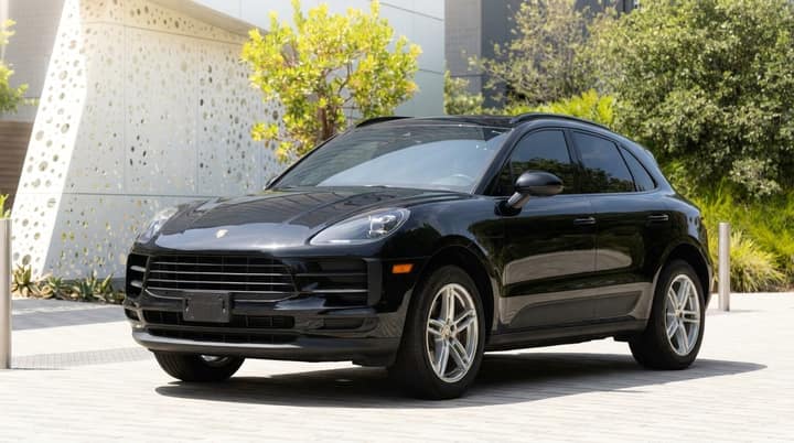 Black Porsche Macan rental in Los Angeles