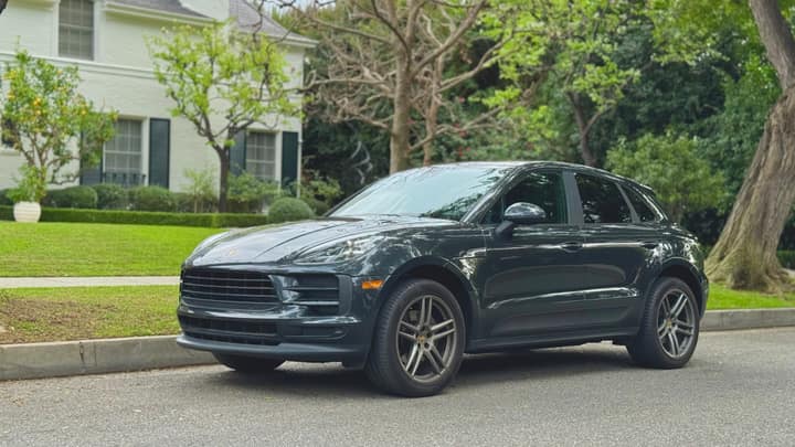 Grey Porsche Macan rental in Los Angeles