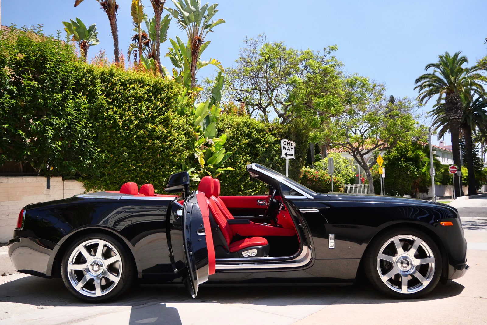 Matte White Rolls-Royce Dawn rental in Los Angeles