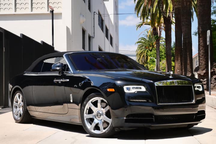 Rolls-Royce Dawn with the roof down in Los Angeles