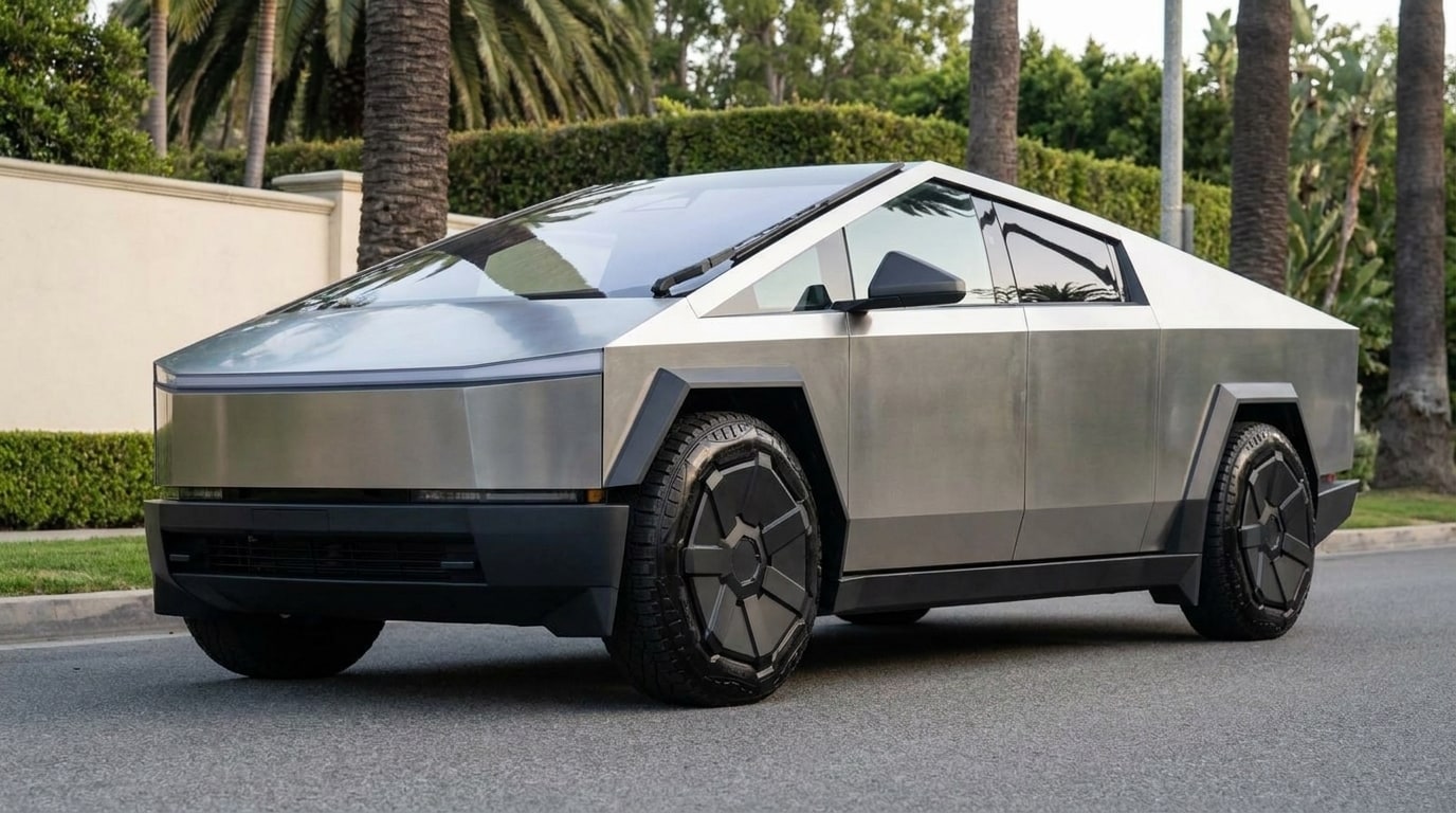 Silver Tesla Cybertruck, photo 1 of 8