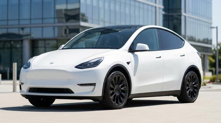 White Tesla Model Y
